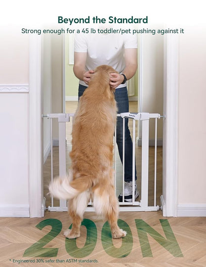 Babelio 29-55 Inch Extra Wide Baby/Dog Gate, PressGuard P7, Metal Auto Close - Image 2