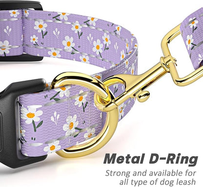 Reflective Dog Collar for Extra Small Dogs, Cute Flower Theme Adjustable - Image 5
