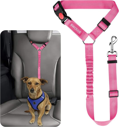 BWOGUE Pet Dog Cat Seat Belts, Car Headrest Restraint Adjustable Safety Leads by BWOGUEPetHome