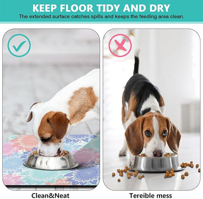 Pet Feeding Mat for Floors Waterproof Dog Mat for Food and Water Absorbent - Image 5
