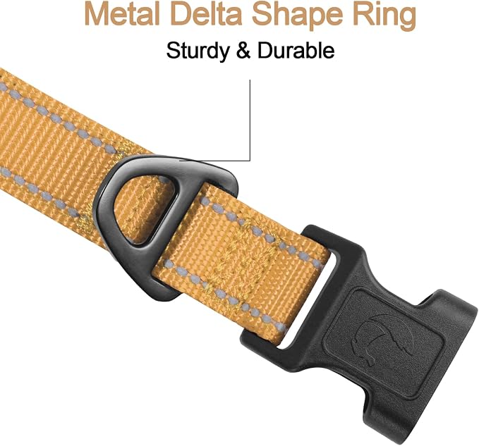 Joytale Reflective Dog Collar, Soft Neoprene Padded, Metal D-Ring, Nylon Pet - Image 3