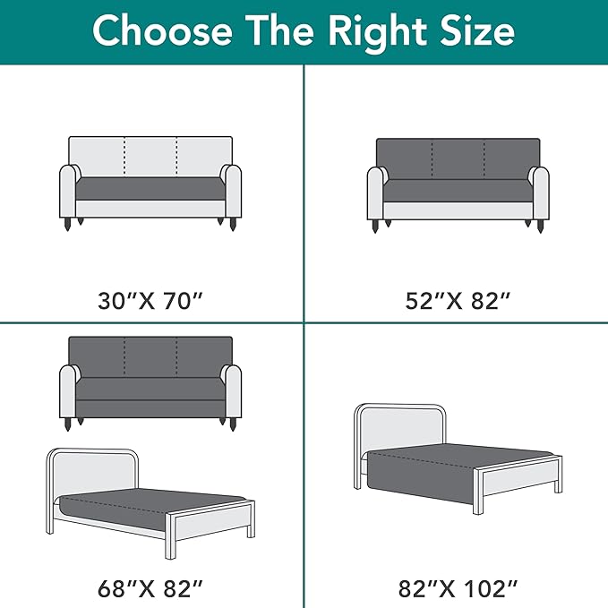 PetAmi Waterproof Couch Cover for Dogs, Reversible Furniture Cover Sofa - Image 5