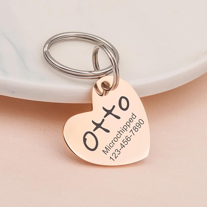 Anavia Personalized Pet ID Tags, Stainless Steel Glossy Laser Engraved Dog Cat - Image 8