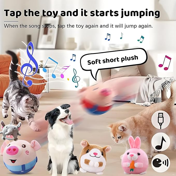 Interactive Dog Toys, Active Moving Pet Plush Toy - Image 3