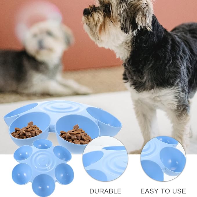 Puppy Litter Bowl Cat Bowls Dog Food Water Bowls Flower Shaped 6 Bowls Pet - Image 9