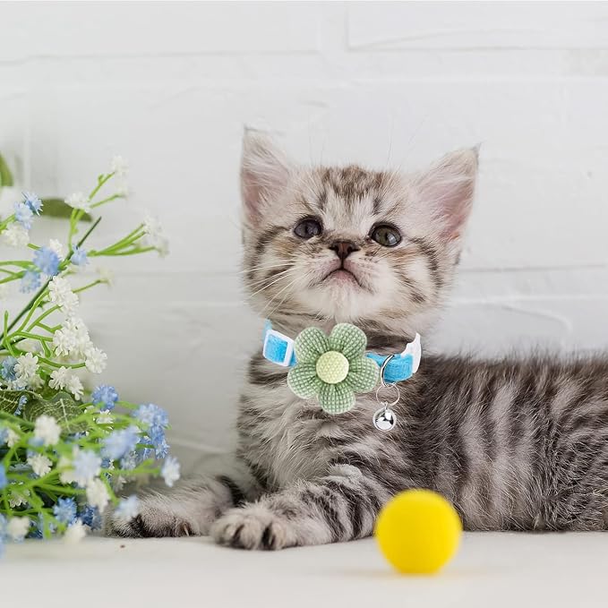 Breakaway Cat Collars with Bells, MUZIEBA Kitten Collar - Image 7