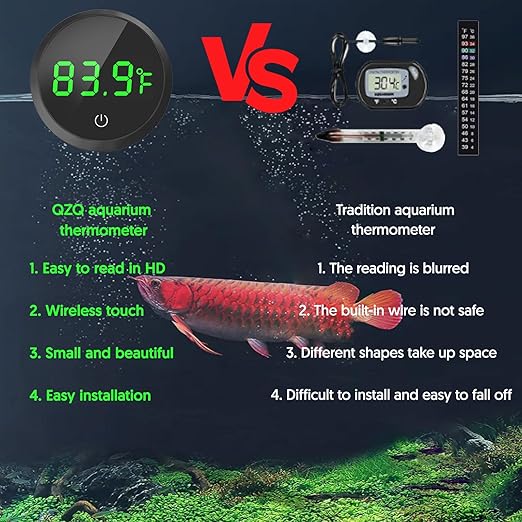 QZQ Fish Tank Thermometer Aquarium Thermometer Wireless Touch Stick Digital - Image 5