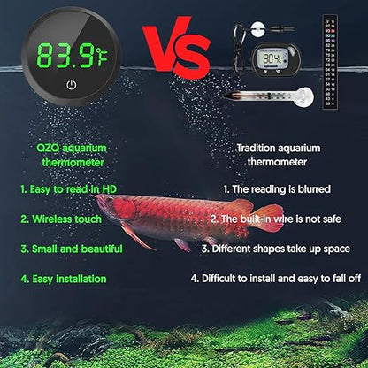 QZQ Fish Tank Thermometer Aquarium Thermometer Wireless Touch Stick Digital - Image 5