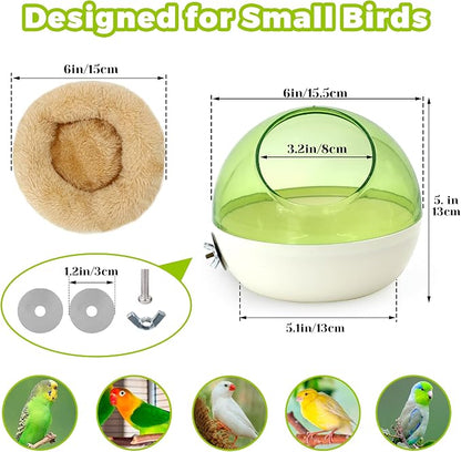 Bird Nest for Cage Bite-Resistant, Washable Clear Observation Small Bird House - Image 5