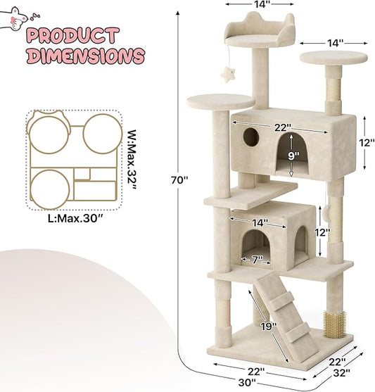 MoNiBloom 70 Inch Cat Tree Tower - Image 2