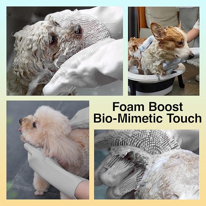 Dog Washing Gloves for Shedding & Bathing - Image 4