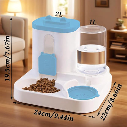 Gravity Cat Feeder and Water Dispenser, 2 in 1 Automatic Cat Feeder, 2 Pack - Image 2