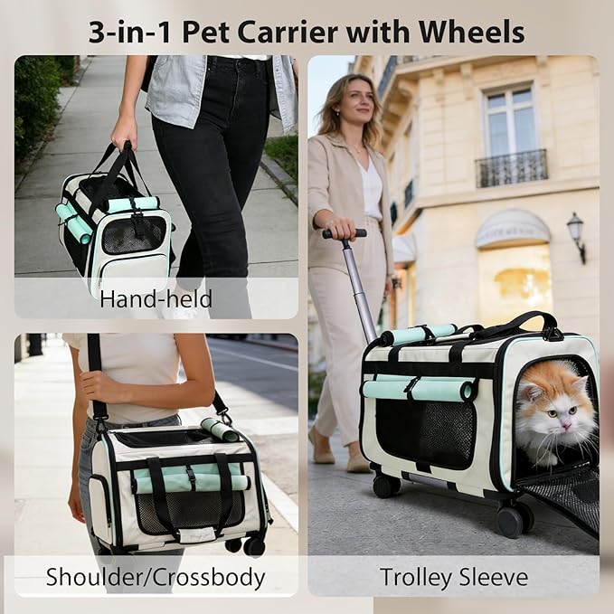 Expandable Pet Carrier with Wheels - Image 3