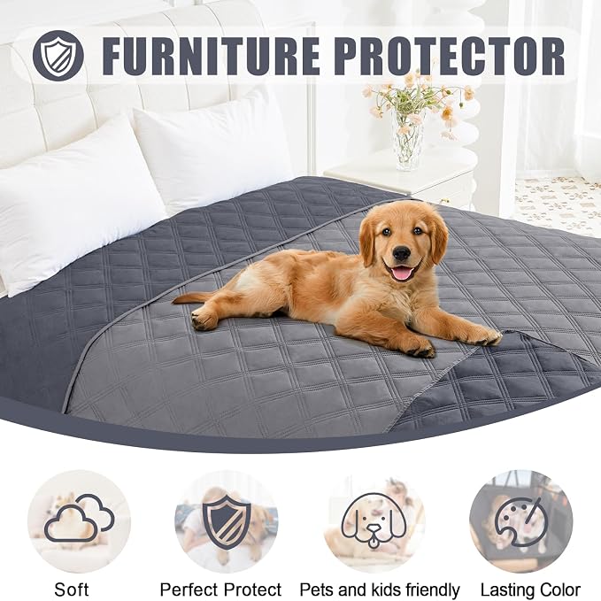 Smiry Waterproof Dog Bed Cover Blanket 82x102, Soft Reversible Pet Blanket - Image 8