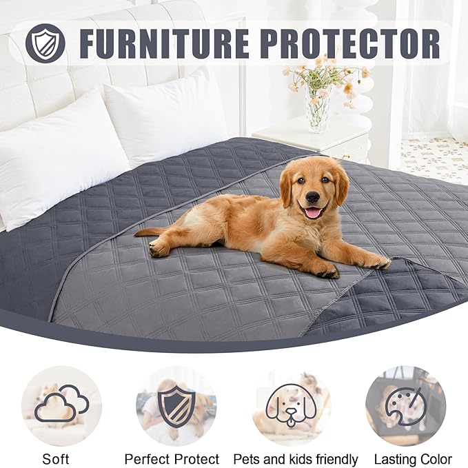 Smiry Waterproof Dog Bed Cover Blanket 52x82, Soft Reversible Pet Blanket - Image 8