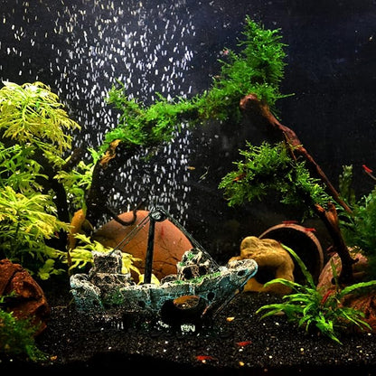 Raeasily Fish Tank Decoration Aquarium Accessories, Shipwreck Decor, Resin - Image 6