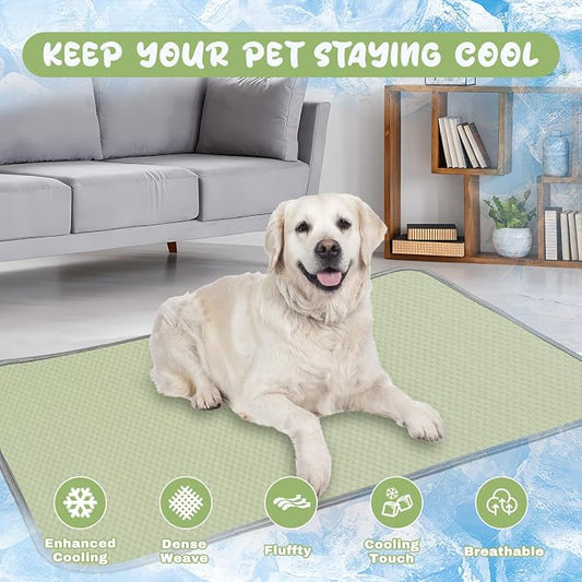 Summer Dog Cooling Mat Washable Ice Silk Self Cool Pad - Image 2