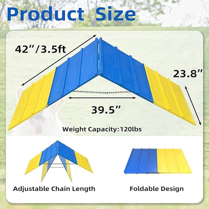 Dog Agility A Frame for Large Dogs, 84” x 24” Dog Agility Course Backyard Set - Image 3