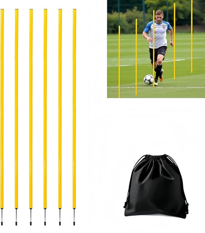 6 Pcs Soccer Agility Poles for Training, 5 FT Adjustable Speed and Agility by Unknown