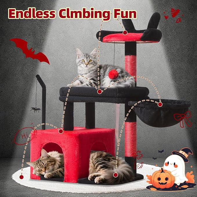 Taoqimiao MS043BR Cat Tree, 32.2-Inch Cat Tower - Image 7
