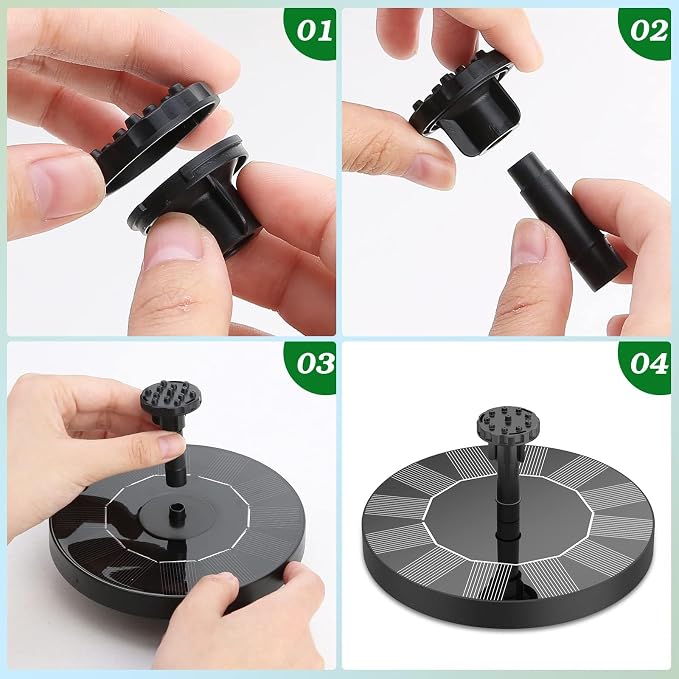 AISITIN Solar Bird Bath Fountain Pump, Solar Fountain Pump - Image 7