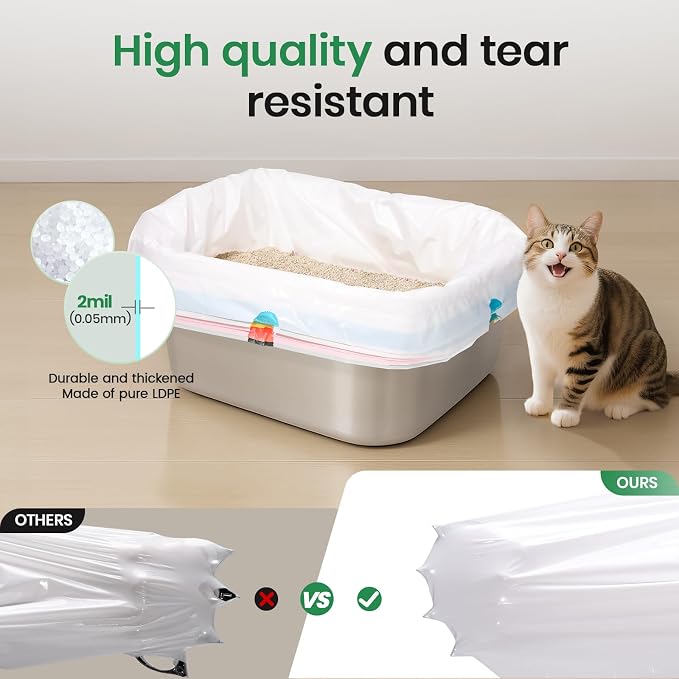 7-Day Sifting Litter System Bags, Heavy Duty Thickened Liners 37x18 Inch - Image 4