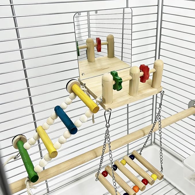 Bird Toys & Wooden Play Gym - Image 6
