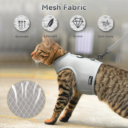 Kitty Harness and Leash for Walking Escape Proof Breathable Mesh Fabric - Image 3