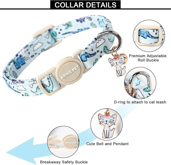 ARING PET 2 Pack Cat Collars-Cute Breakaway Cat Collar - Image 3