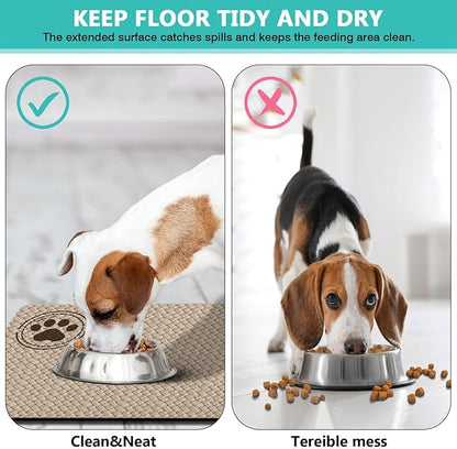 Pet Feeding Mat for Floors Waterproof Dog Mat for Food and Water Absorbent - Image 5
