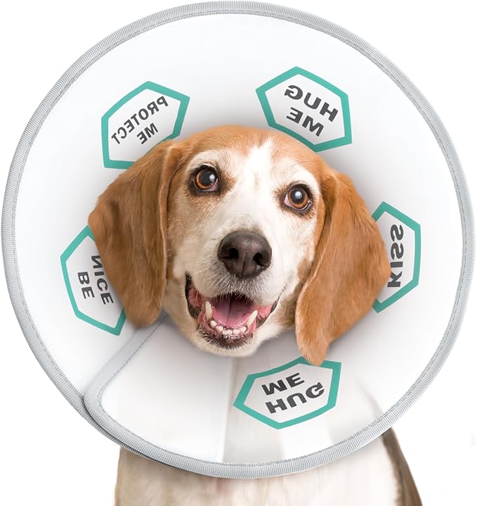 Supet Dog Cone Collar After Surgery to Stop Licking: Adjustable Recovery by Supet
