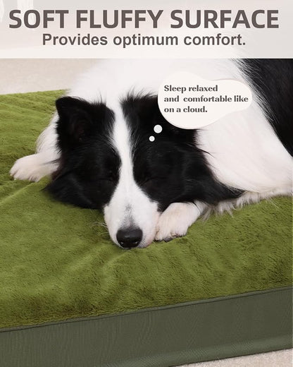 KSIIA Orthopedic Dog Bed Crate Waterproof Pet Mats - Image 3