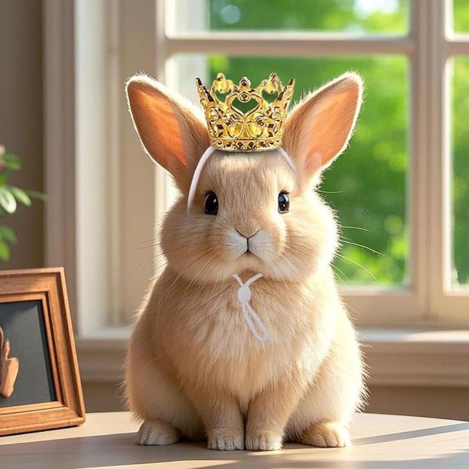 1PCS Crown Tiara Headband for Cat Dogs Puppy Birds Ducks Chicken Rabbit Hamster - Image 5
