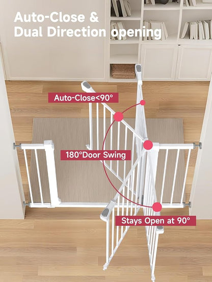 36.2" Extra Tall Baby Gate for Stairs, 29.5-46" Wide Dog Gate for Doorways - Image 5