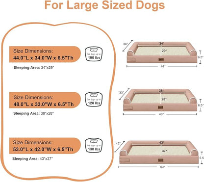 Large Dog Bed Orthopedic Washable: Beds Bolster XL Bed Large Big Dogs Memory - Image 6