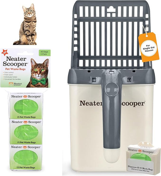 Neater Pet Brands Neater Scooper Standard Cat Litter Scoop, 60 Refill Bags – by NeaterPetBrands