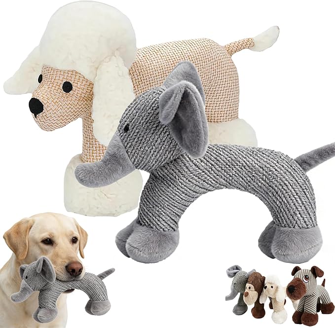 Linen Safari Companions, Squeaky Dog Chew Animals, by Unknown