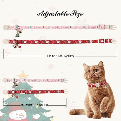 Christmas Cat Collar, Unique Style Paws Kitten Collars, Cute Cats Collar - Image 4