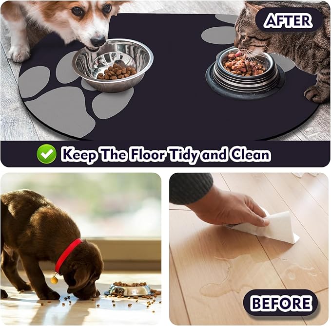 Large Pet Feeding Mat – 28''x17'' Absorbent Dog Mat - Image 5