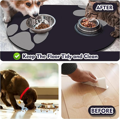 Pet Feeding Mat – 20''x12'' Absorbent Dog Food Mat, Pet Water Mats Protect Floor - Image 5