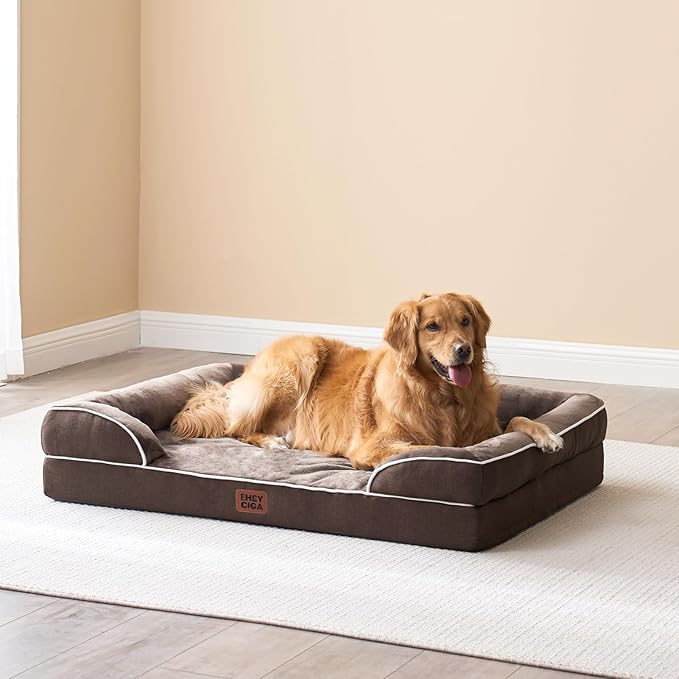 EHEYCIGA Orthopedic Dog Beds for Large Dogs, Waterproof Memory Foam Large Dog - Image 8