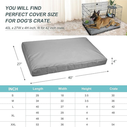 Explore Land Waterproof Dog Bed Cover Canvas Washable Dog Crate Pad Replacement - Image 3