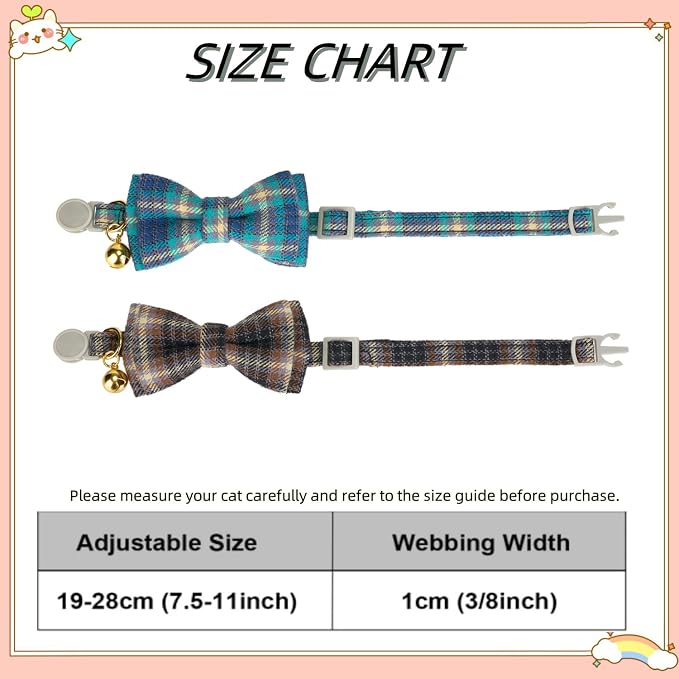 2 Pack Soft Cotton Cat Collars - Image 2