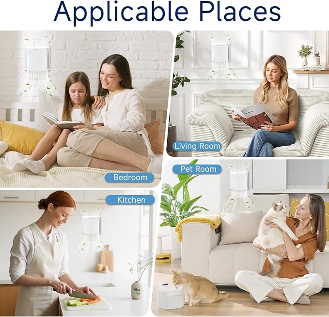 Plug In Negative Ion Air Purifier – 4 Pack Quiet Three-speed Adjustment Air - Image 7