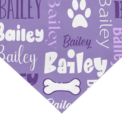 Personalized Dog Bandanas Custom Neckwear Name Button Anti-loosening Dog Scarf - Image 2