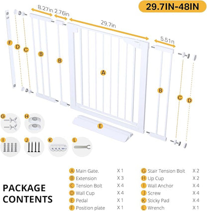 Cumbor 29.7-48" Baby Gate for Stairs, Mom's Choice Awards Winner-Dog Gates for - Image 9