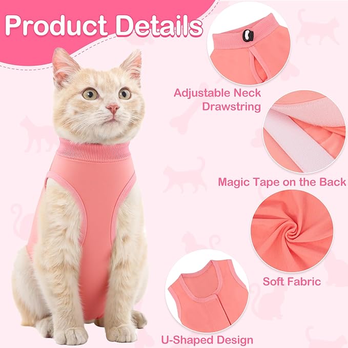 Coppthinktu Cat Recovery Suit for Abdominal Wounds or Skin Diseases, Cat Onesie - Image 3