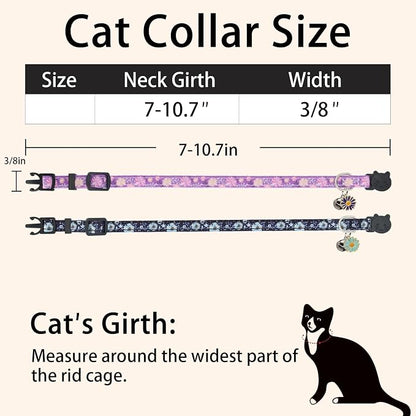 Cat Collar Breakaway, 2 Pack Cotton Cats Collars - Image 4