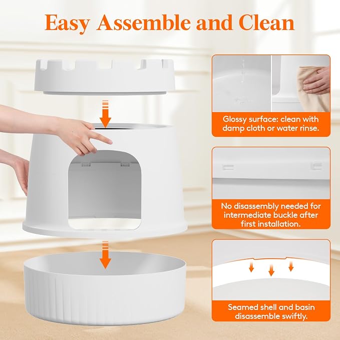 Lifewit Cat Litter Box, Hidden Enclosure Litter Tray - Image 6