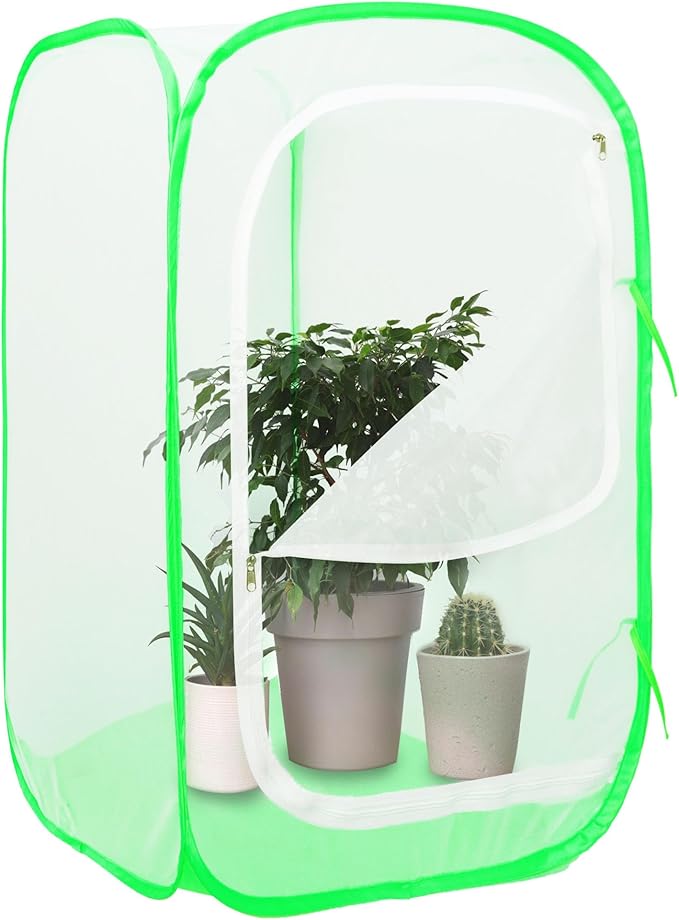 Mesh Plant Tent Enclosure, Pop-Up Cage Plant Cover, Outdoor Garden Protection by FCIHROSITCE